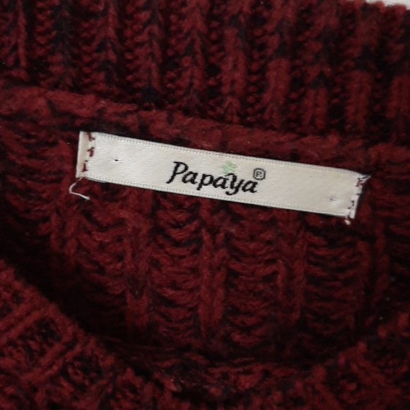 Maroon & Black Knit Sweater - Picture 3 of 6